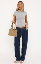 Just Can't Resist Short Sleeve Top Grey Marle