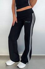 Empty Promises Fold Over Pants Black