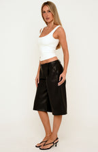 So Different PU Shorts Black