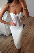 Just A Peek Strapless Bustier White