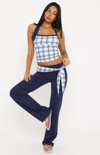 Learning To Love Halter Top Navy