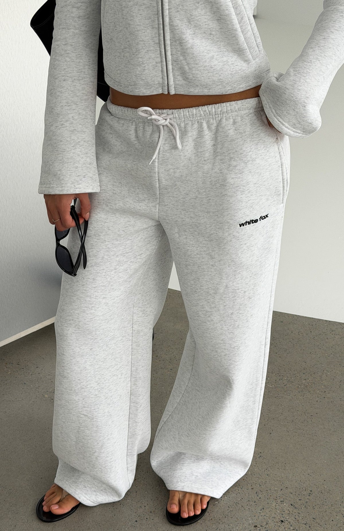 Not Changing Wide Leg Sweatpants Grey Marle