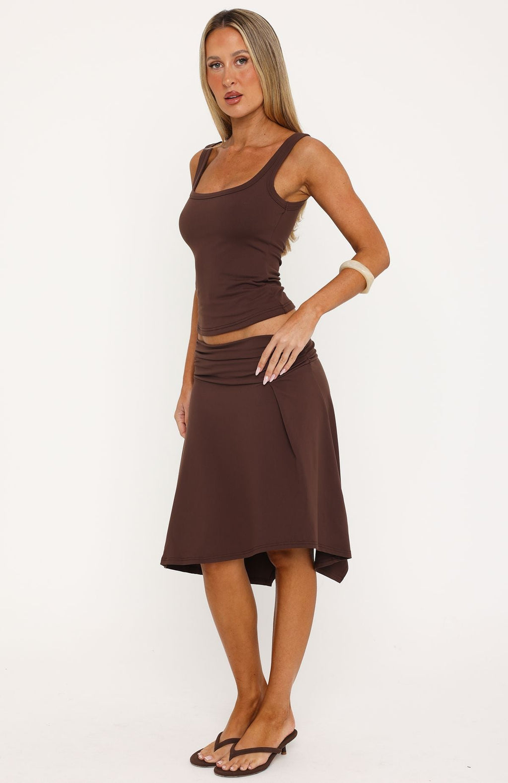 Chill Vibes Midi Skirt Espresso