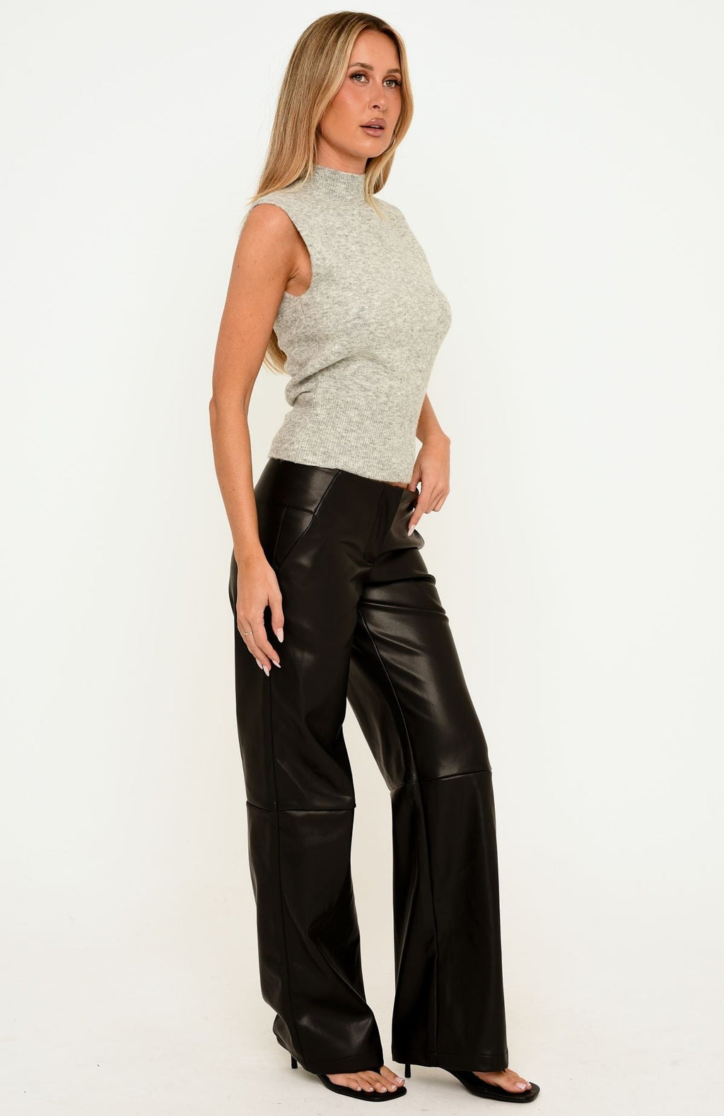 You're So Inspired PU Pants Black
