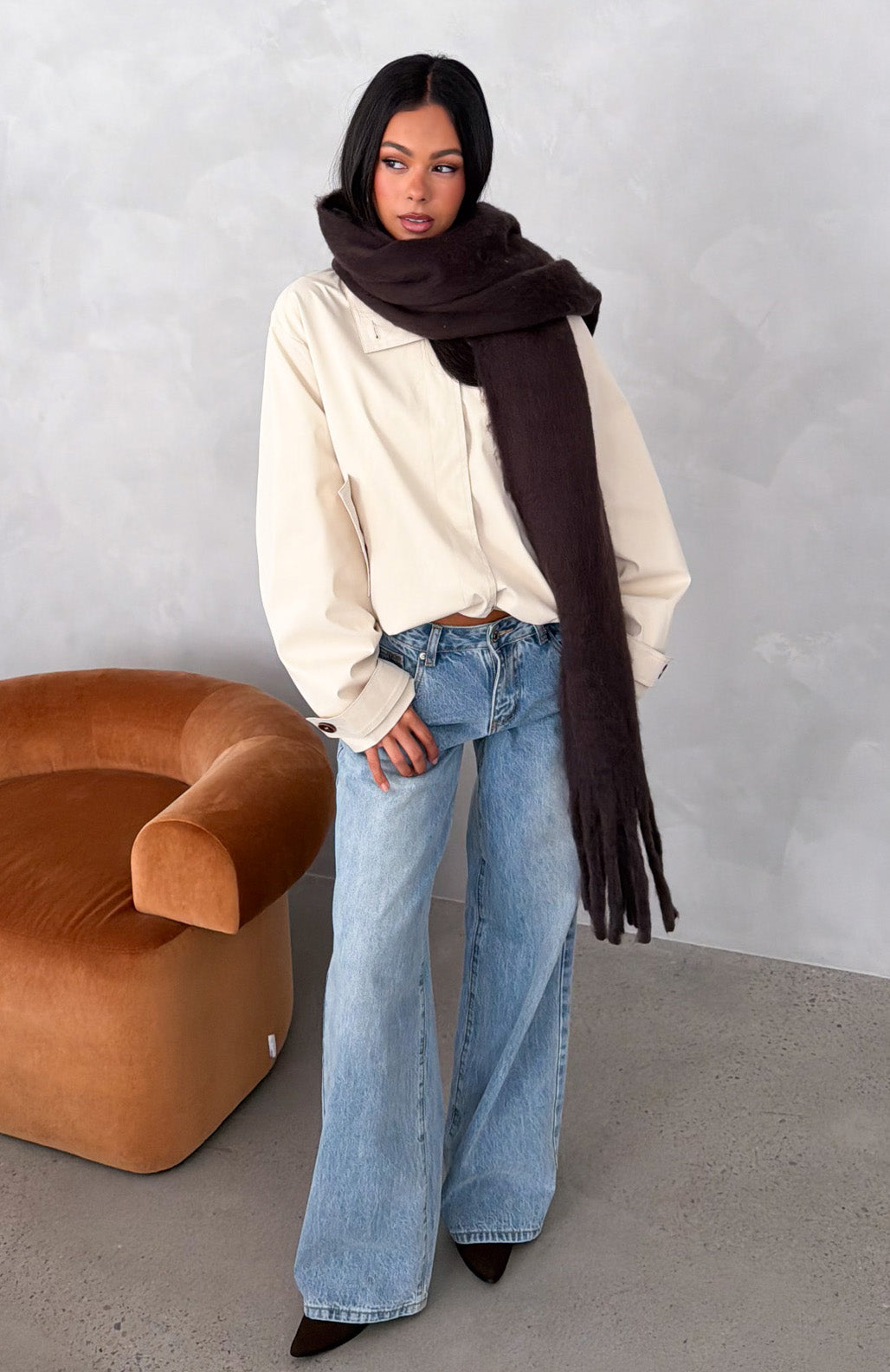 Raymond Scarf Chocolate