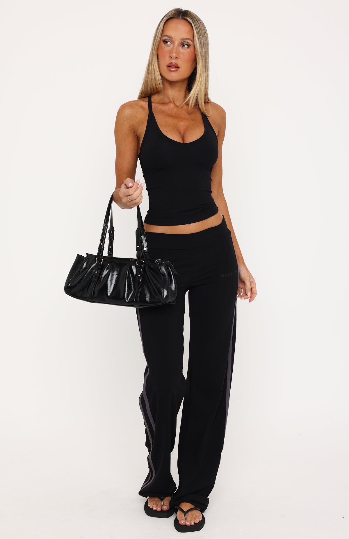 Rest And Relax Racer Back Tank Top Black