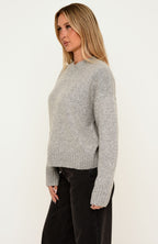 Adelaide Knit Sweater Grey Marle