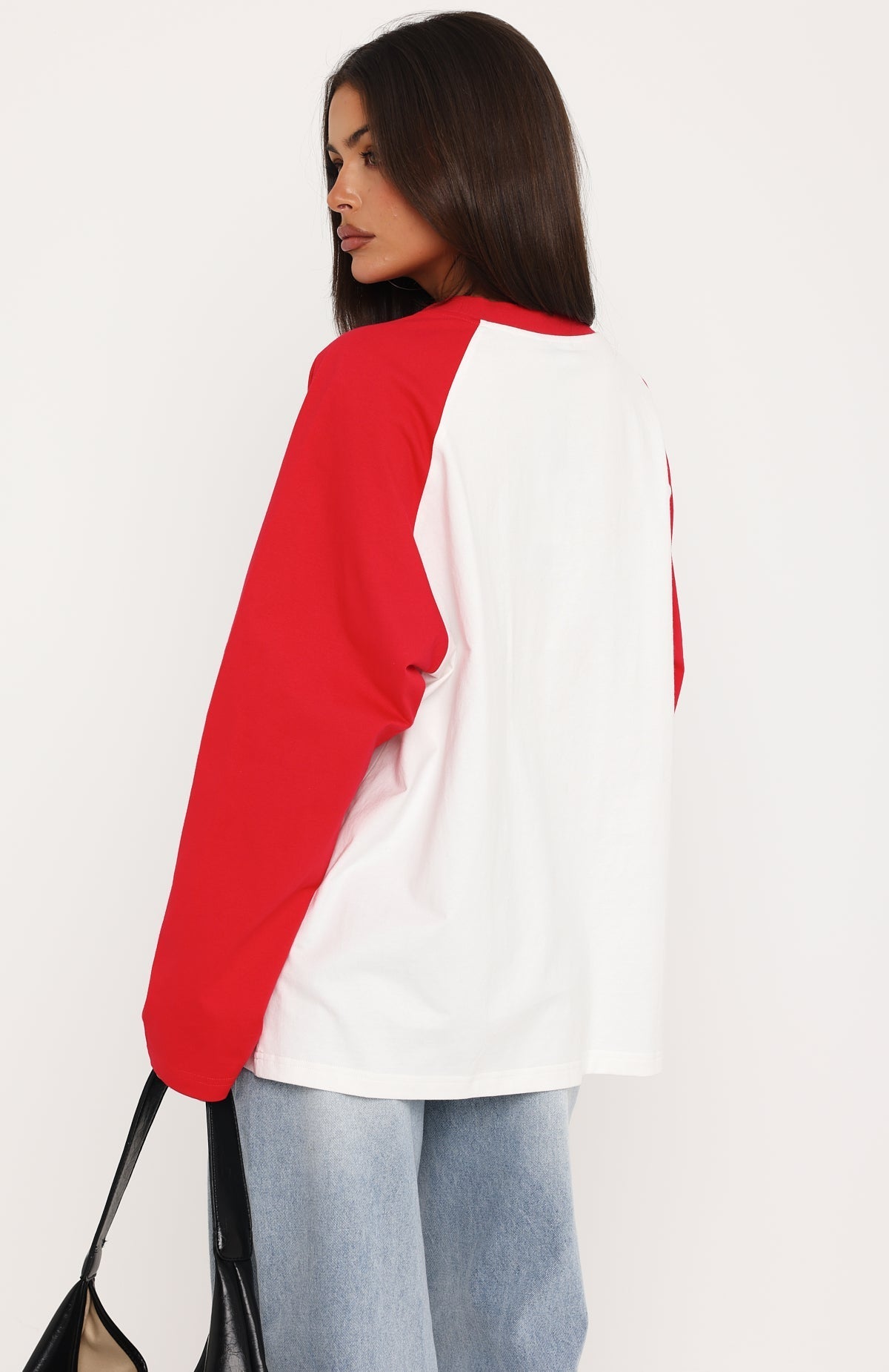 Take Her Out Long Sleeve Tee White/Red