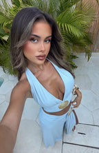 Marina Whisper Halter Top Ice Blue