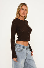 The Cutest Knit Top Chocolate
