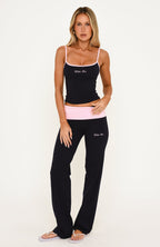 Turn Off The Lights Fold Over Pants Navy