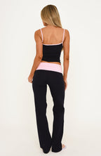 Turn Off The Lights Fold Over Pants Navy