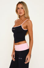 Turn Off The Lights Singlet Top Navy