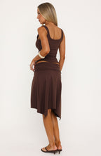 Chill Vibes Midi Skirt Espresso