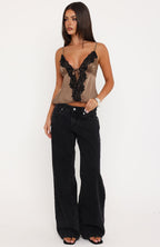 Cutesy Girl Satin Cami Top Mauve