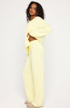 Airplane Mode Modal Wide Leg Pyjama Pants Lemon