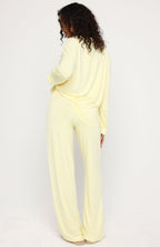 Airplane Mode Modal Wide Leg Pyjama Pants Lemon