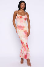 Amped Up Midi Dress Honeydew Floral