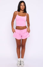Causing Commotion Terry Singlet Pink