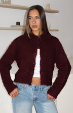 Chill Luxe Knit Cardigan Merlot