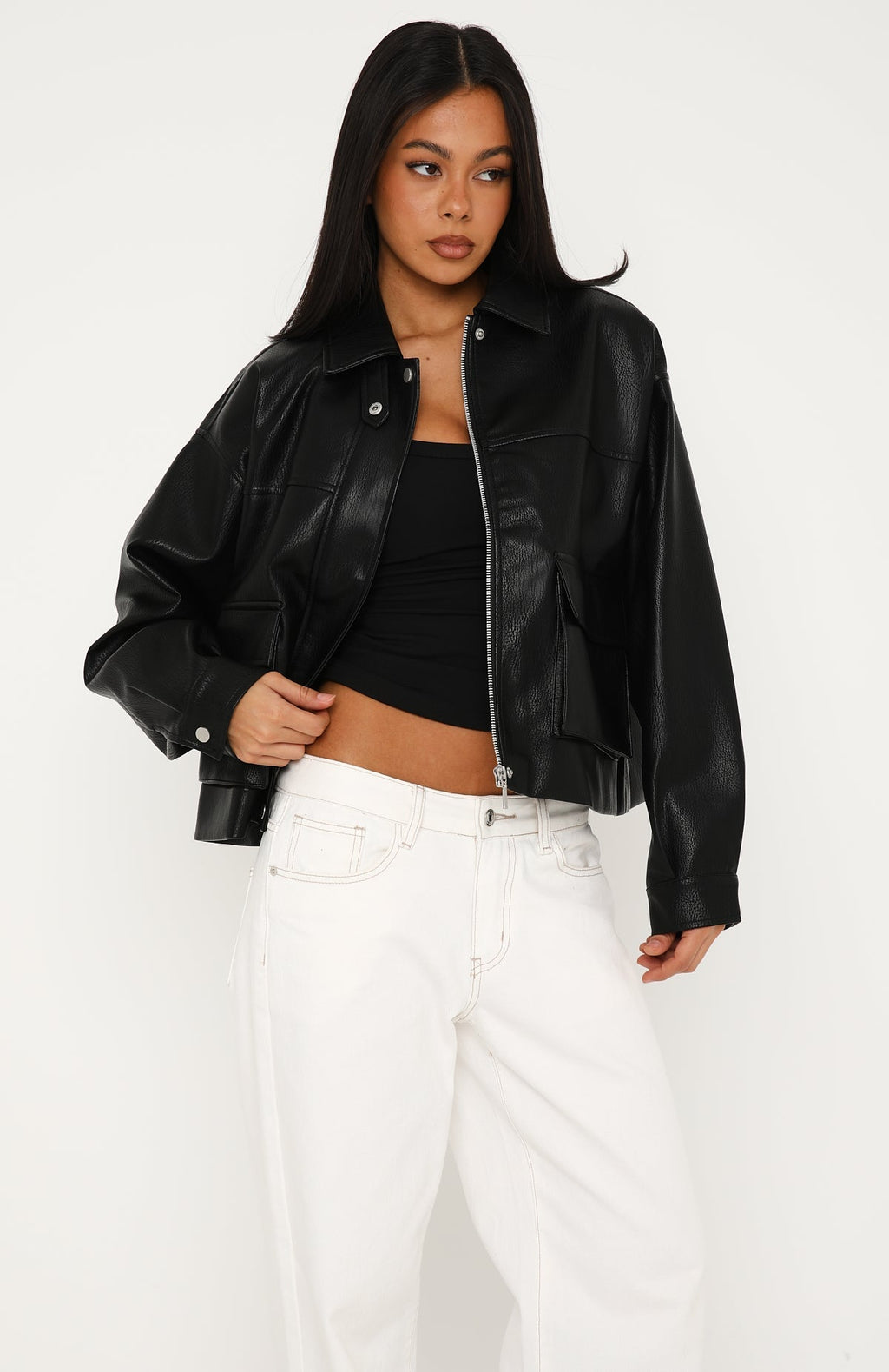 Crave When It's Gone PU Jacket Black