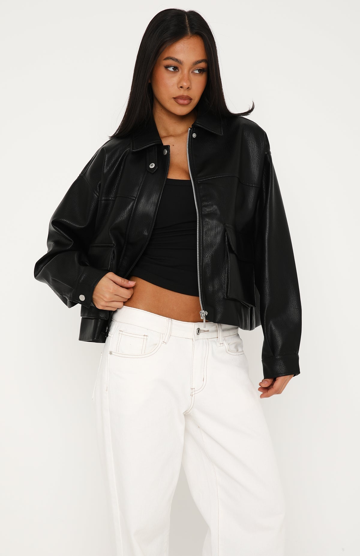 Crave When It's Gone PU Jacket Black
