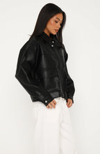 Crave When It's Gone PU Jacket Black
