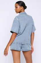 Denim Daydream Shorts Mid Blue Wash