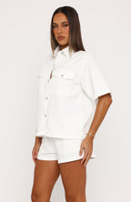 Denim Daydream Button Up Shirt White