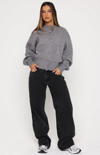 Filipa Knit Cardigan Grey Marle