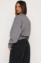 Filipa Knit Cardigan Grey Marle