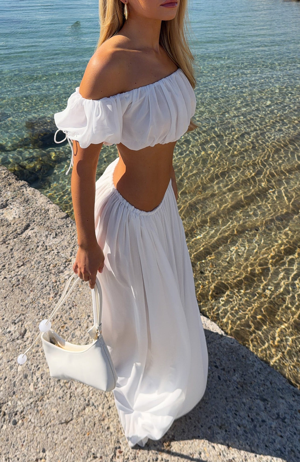 Flounce Flirt Top White