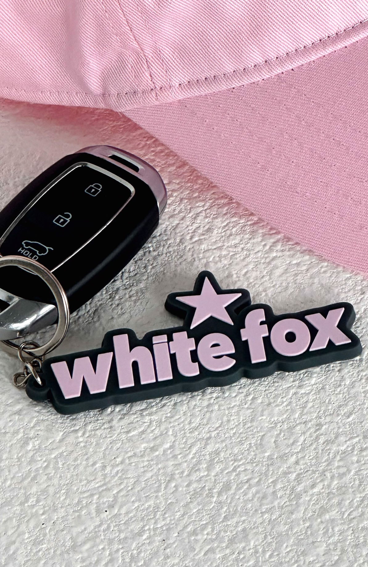 From The Archives Charli Keychain Charcoal/Pink