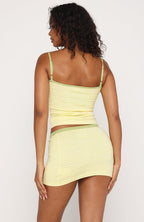 Gave You A Reason Knit Mini Skirt Lemon Lime