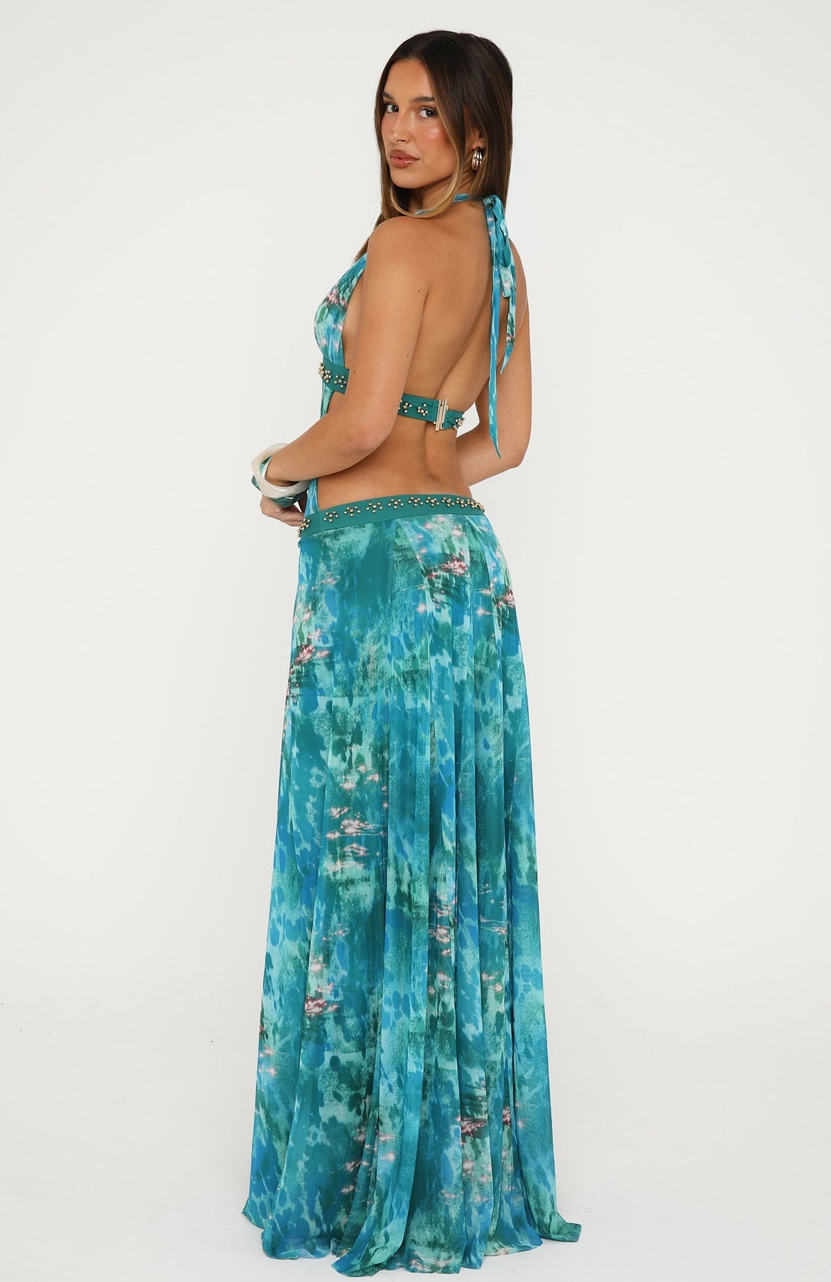 Lights Camera Action Maxi Dress Crystal Tide