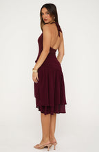Look Twice Midi Dress Plum