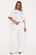 Never Missed Wide Leg Sweatpants Grey Marle