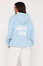 Offstage Printed Oversized Hoodie Blue Ditsy