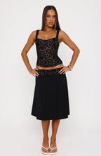 Promises Kept Lace Bustier Black