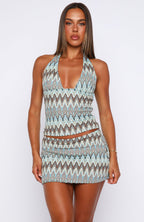 Rebel Hour Mini Skirt Ocean Waves