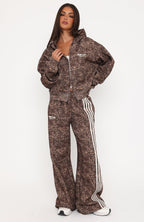Release 15 Asalia Boxy Zip Front Hoodie Animal Print