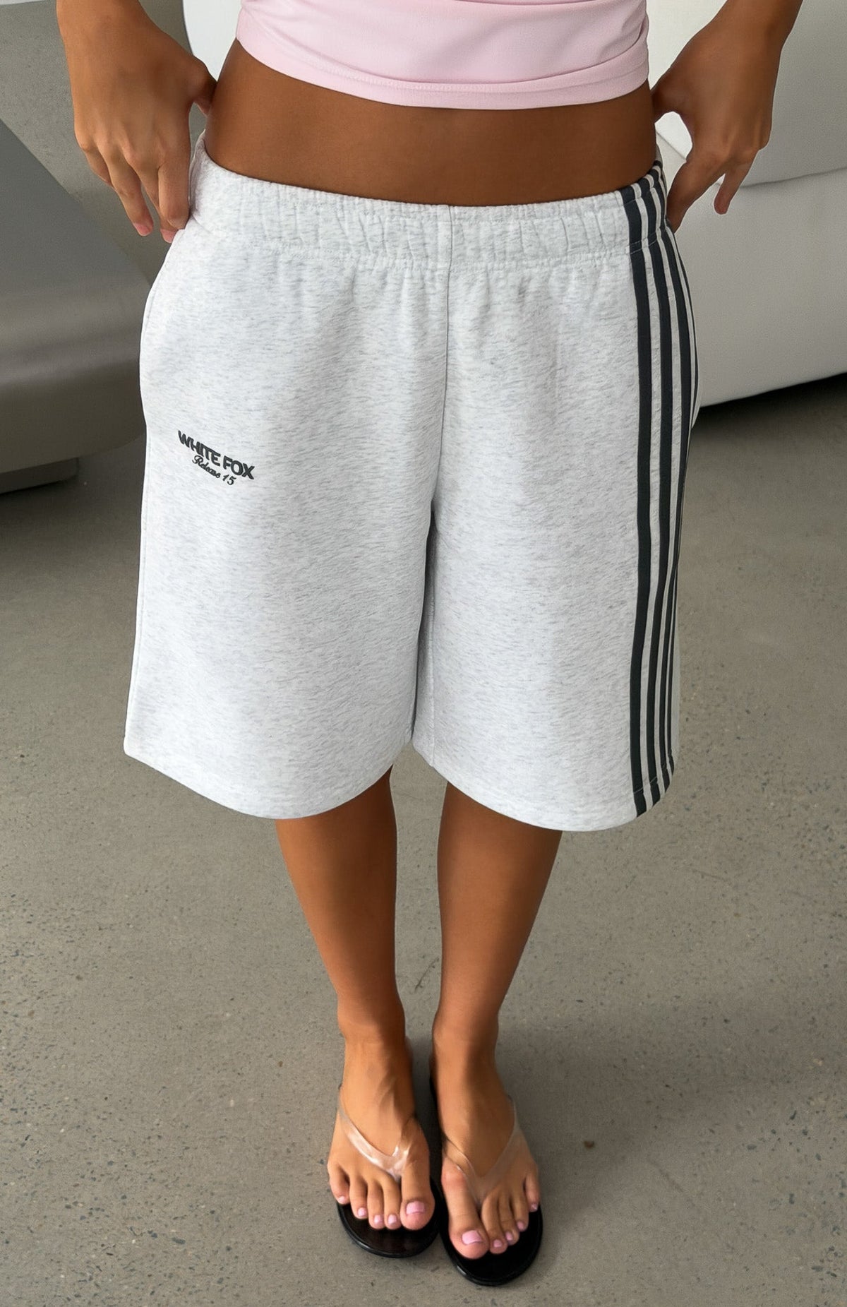 Release 15 Asalia Longline Lounge Shorts Grey Marle