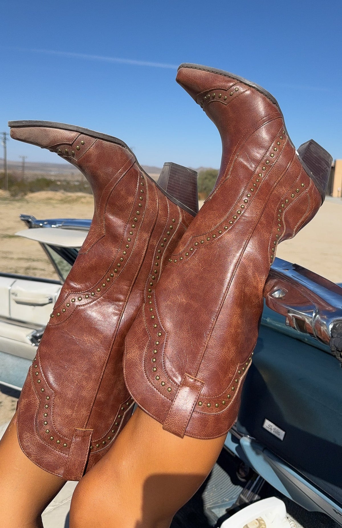 Sadie Cowboy Boots Vintage Chocolate