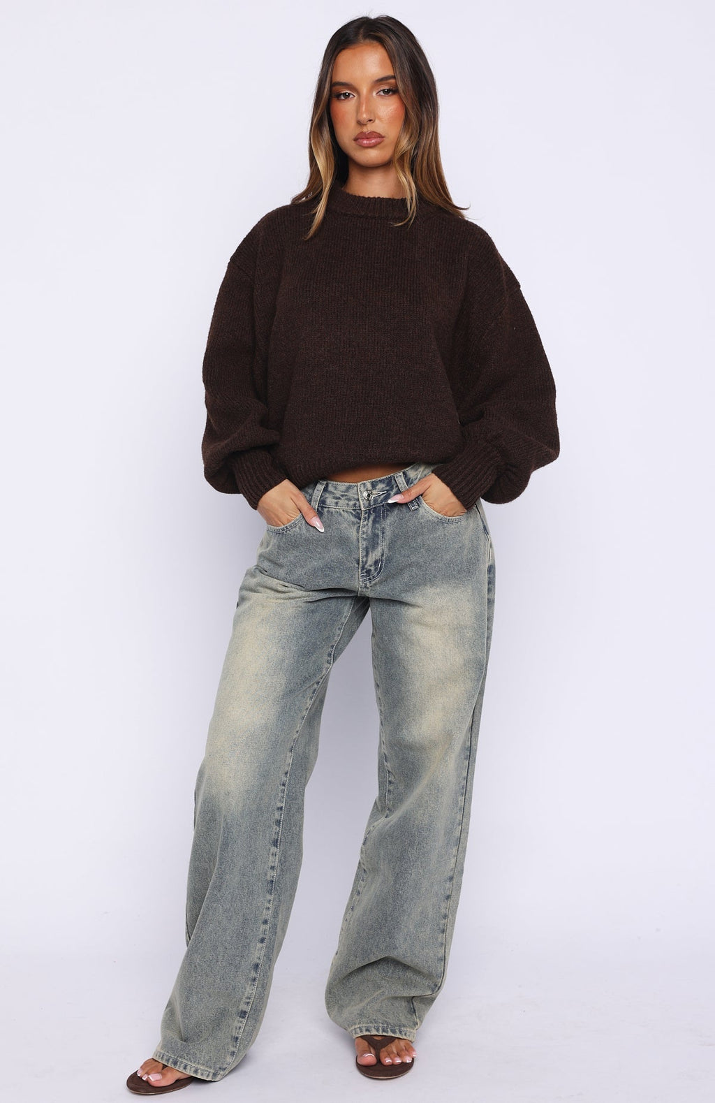 Sashi Knit Sweater Espresso