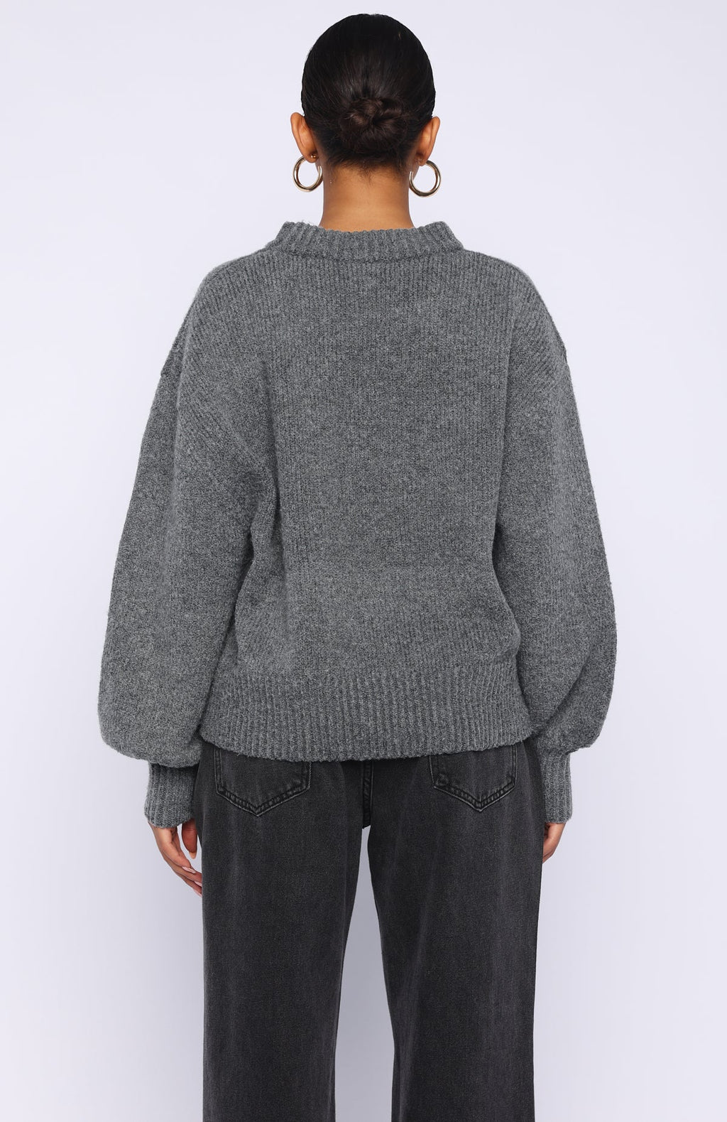 Sashi Knit Sweater Charcoal
