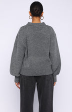Sashi Knit Sweater Charcoal