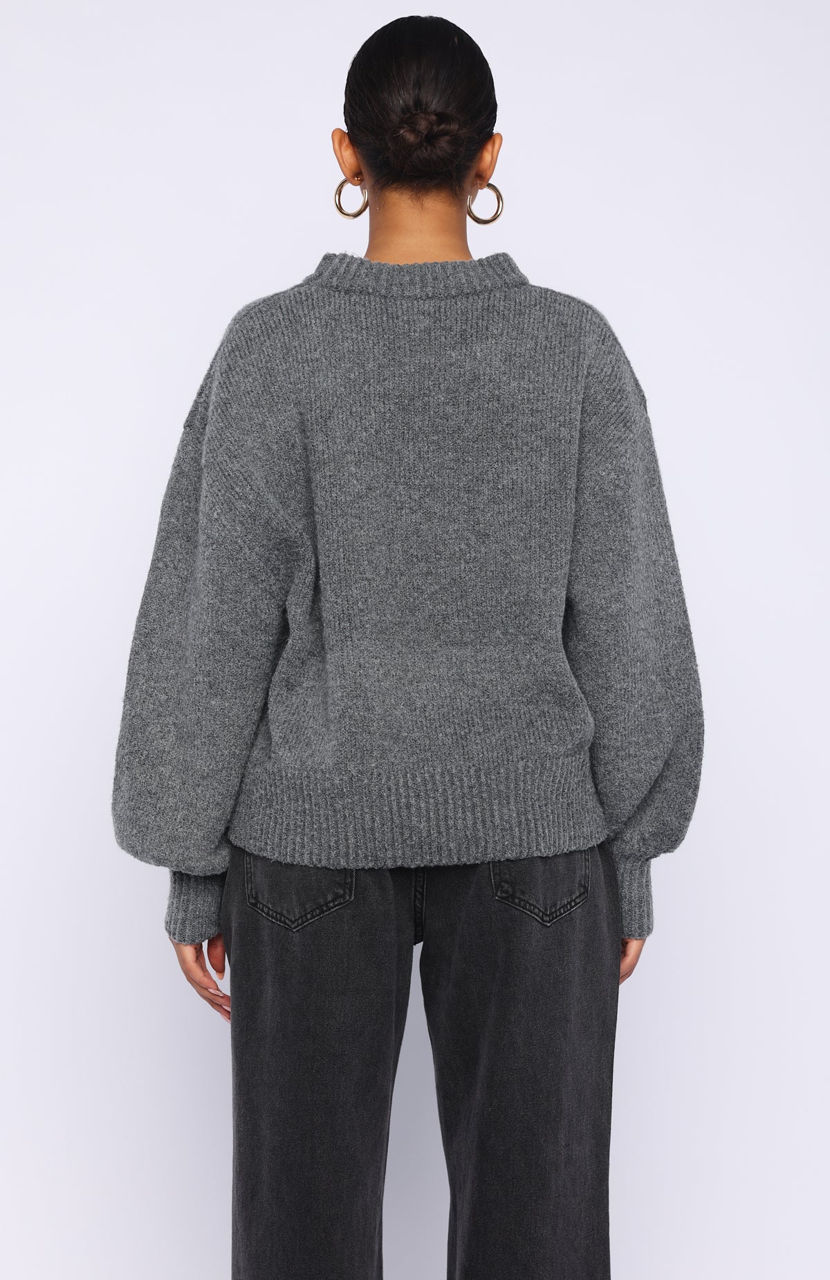Sashi Knit Sweater Charcoal