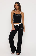 She's A Princess Straight Leg Pants Black