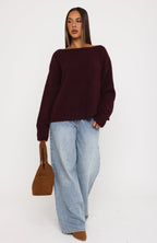 Softer Love Knit Sweater Merlot