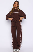 Tender Hearts Track Pants Chocolate